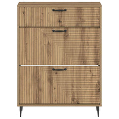 vidaXL Shoe Cabinet HAARLEM 78 x 24 x 103 cm Engineered Wood 4