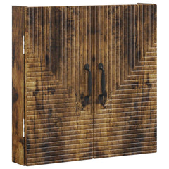 vidaXL Dartboard Cabinet HAARLEM Smoked Oak 52.5 x 10.5 x 53.5 cm 4