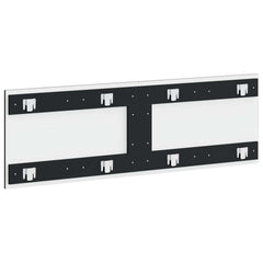 vidaXL Wall-Mounted Headboard HAARLEM Black Engineered Wood 5