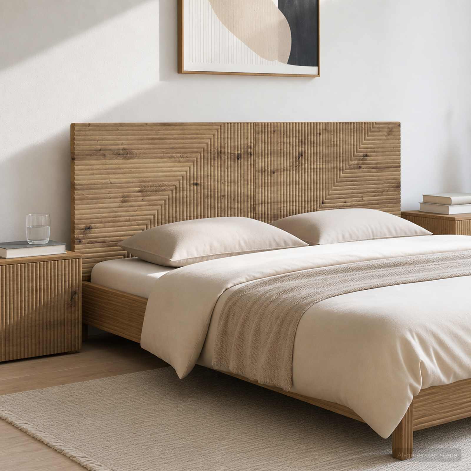 vidaXL Wall-Mounted Headboard HAARLEM Artisan Oak Engineered Wood 1