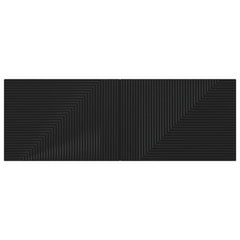 vidaXL Wall-Mounted Headboard HAARLEM Black Engineered Wood 3