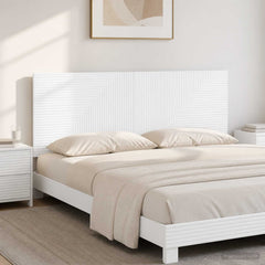 vidaXL Wall-Mounted Headboard HAARLEM High Gloss White Engineered Wood 1