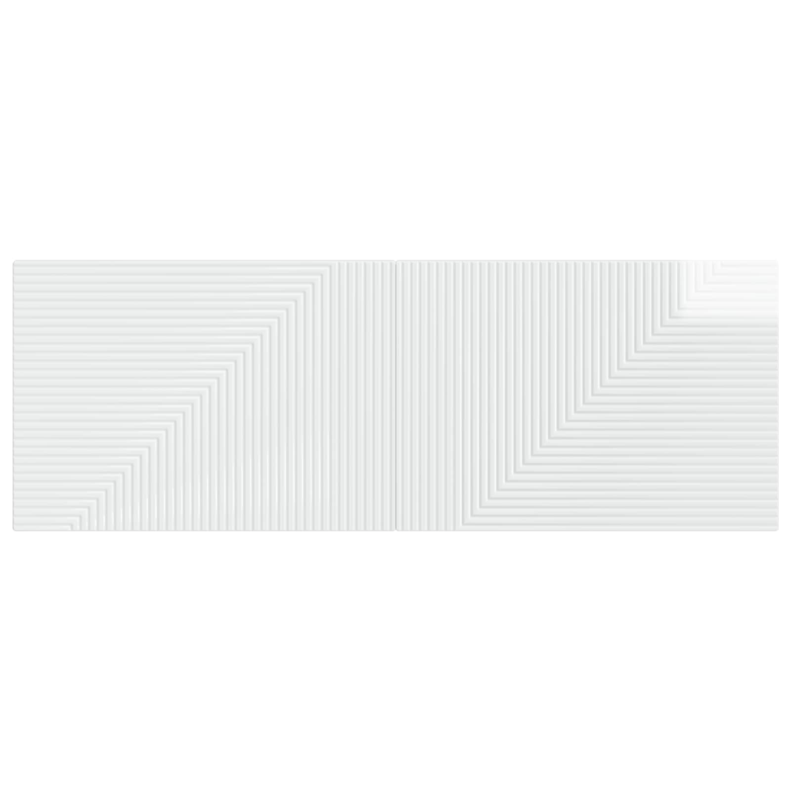 vidaXL Wall-Mounted Headboard HAARLEM High Gloss White Engineered Wood 3