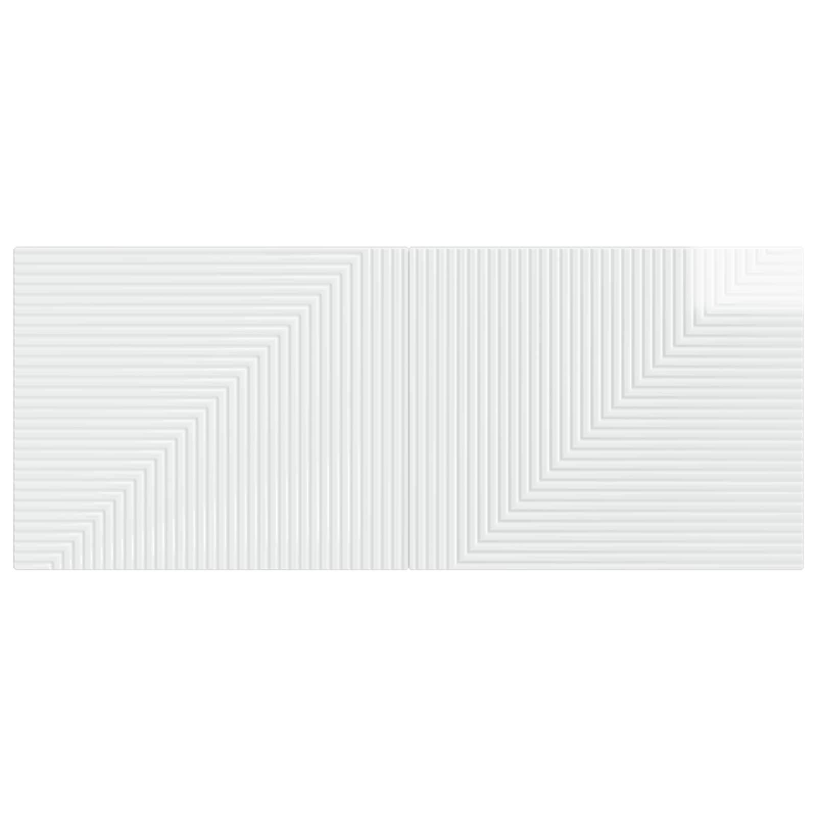 vidaXL Wall-Mounted Headboard HAARLEM High Gloss White Engineered Wood 3