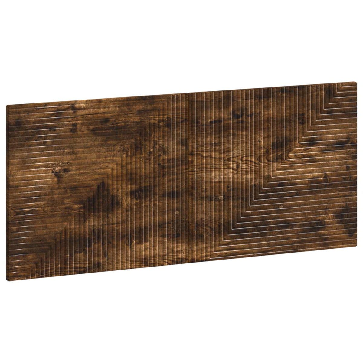 Wall-Mounted Headboard HAARLEM Engineered Wood Width 120 cm Smoked oak