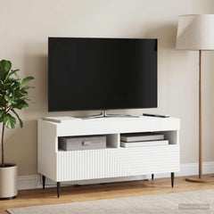 vidaXL LED TV Cabinet White Engineered Wood 1