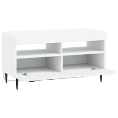 vidaXL LED TV Cabinet White Engineered Wood 5
