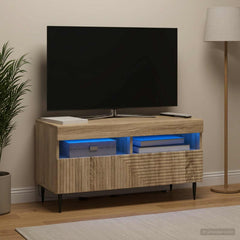 vidaXL LED TV Cabinet Sonoma Oak Engineered Wood 1