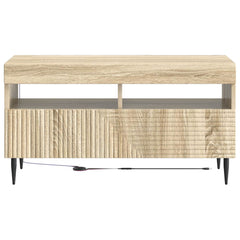 vidaXL LED TV Cabinet Sonoma Oak Engineered Wood 6