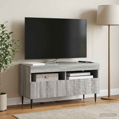 vidaXL LED TV Cabinet Grey Sonoma Engineered Wood 4