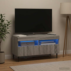 vidaXL LED TV Cabinet Grey Sonoma Engineered Wood 1