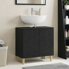 vidaXL Bathroom Sink Cabinet DELFT Black 59.5 x 31.5x 59 cm 1