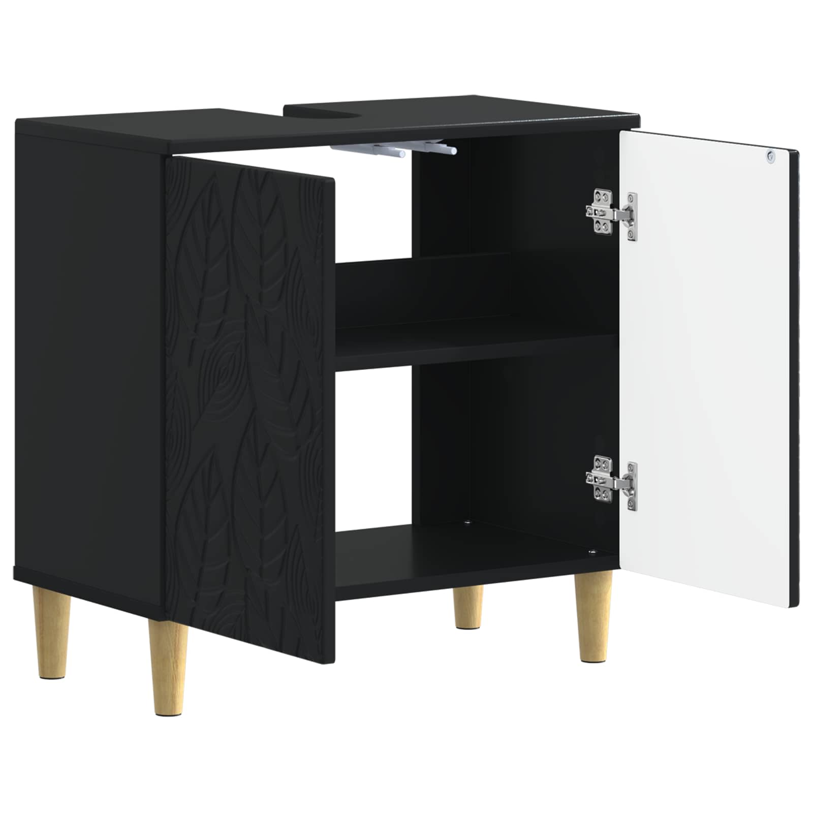 vidaXL Bathroom Sink Cabinet DELFT Black 59.5 x 31.5x 59 cm 3