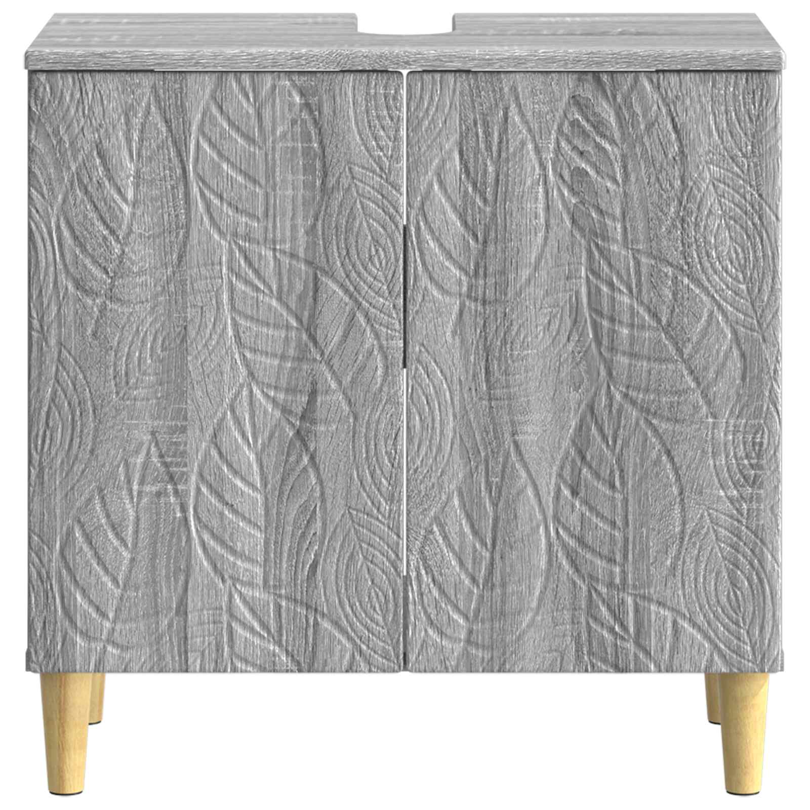 vidaXL Bathroom Sink Cabinet DELFT Grey Sonoma 59.5 x 31.5x 59 cm 4
