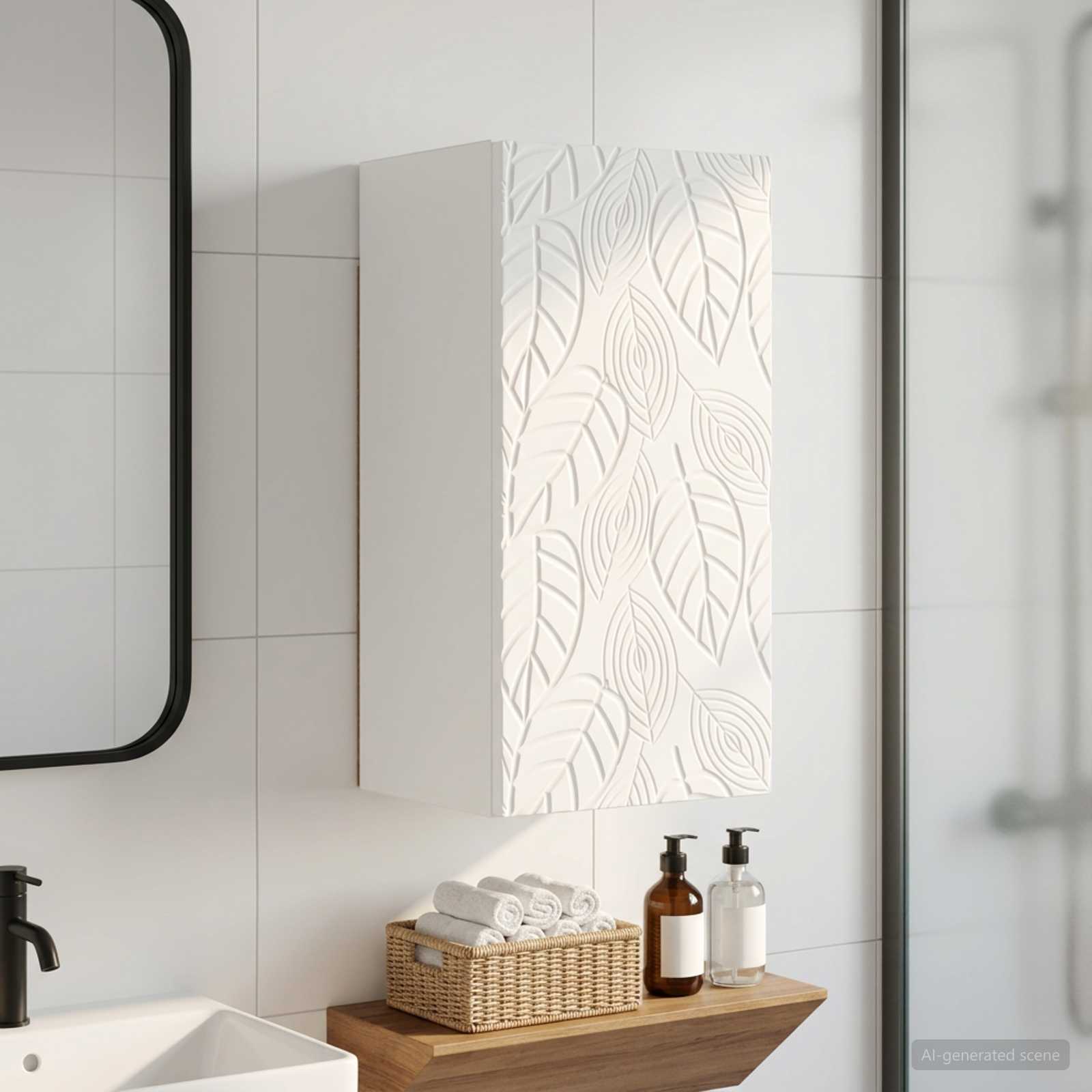 vidaXL Bathroom Wall Cabinet DELFT White 30 x 31 x 59 cm 1