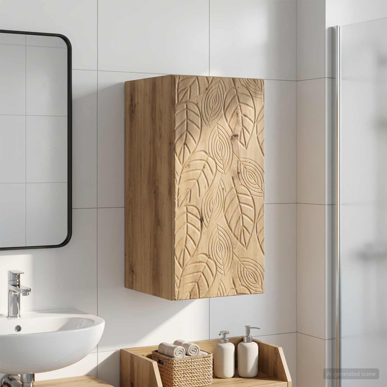 vidaXL Bathroom Wall Cabinet DELFT Artisan Oak 30 x 31 x 59 cm 1
