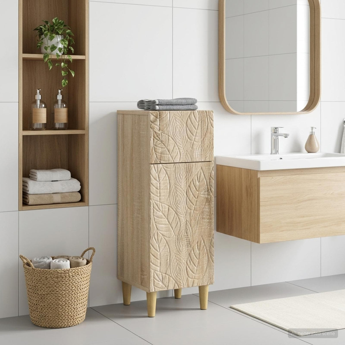 Bathroom Storage Cainet DELFT 30 x 31 x 80 cm Sonoma oak