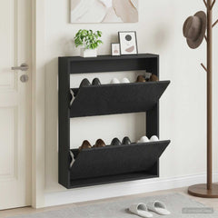 vidaXL Wall-Mounted Shoe Cabinet DELFT 71 x 17 x 86 cm Engineered Wood 1