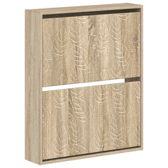 vidaXL Wall-Mounted Shoe Cabinet DELFT 71 x 17 x 86 cm Engineered Wood 2