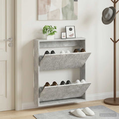 vidaXL Wall-Mounted Shoe Cabinet DELFT 71 x 17 x 86 cm Engineered Wood 1