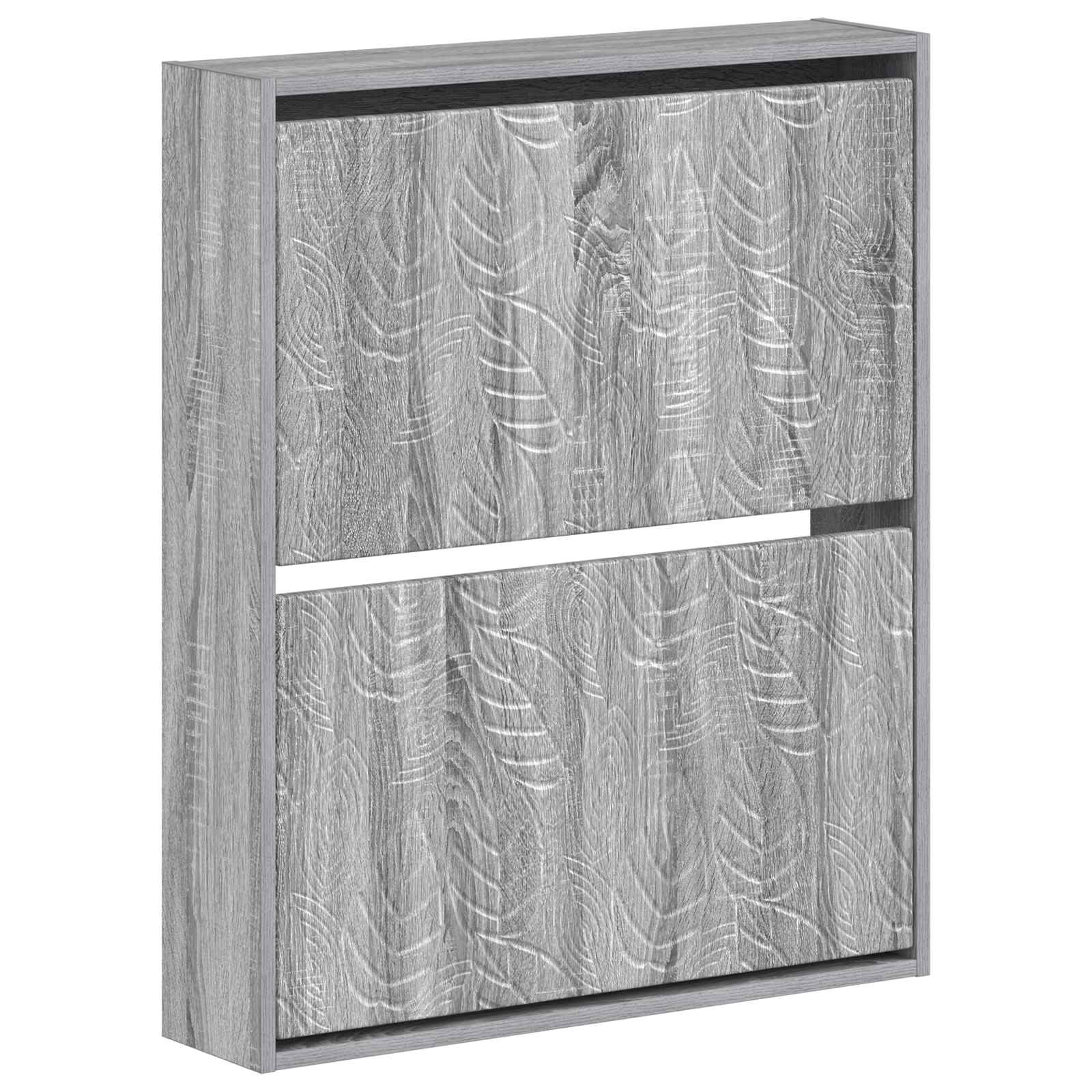 vidaXL Wall-Mounted Shoe Cabinet DELFT 71 x 17 x 86 cm Engineered Wood 2