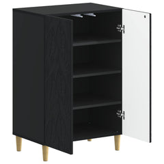 vidaXL Shoe Cabinet DELFT 59.5 x 39.5 x 90 cm Engineered Wood Black 3