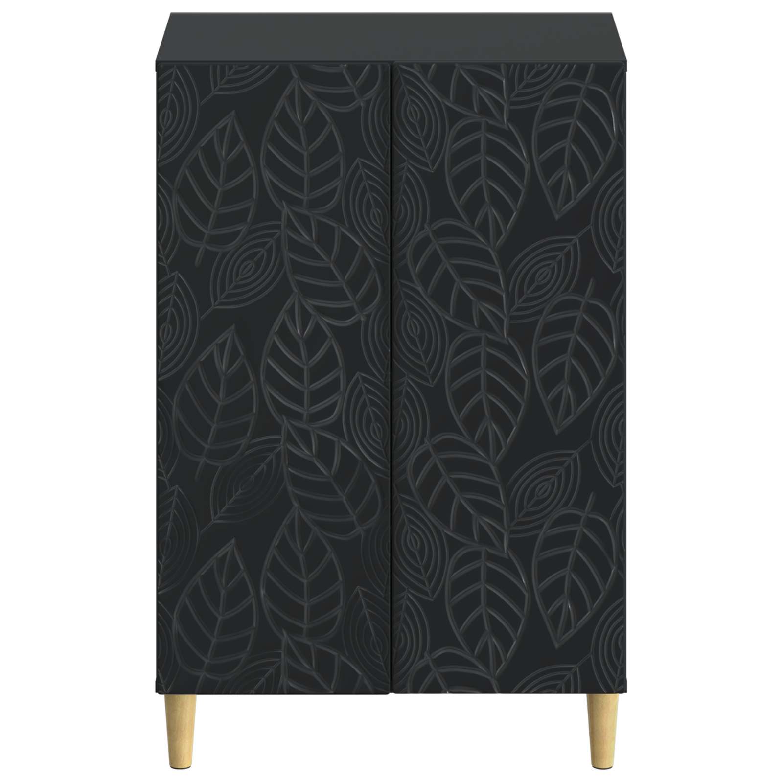 vidaXL Shoe Cabinet DELFT 59.5 x 39.5 x 90 cm Engineered Wood Black 4