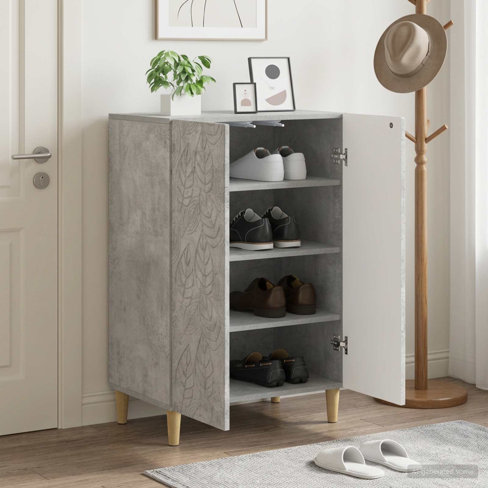 vidaXL Shoe Cabinet DELFT 59.5 x 39.5 x 90 cm Engineered Wood 1