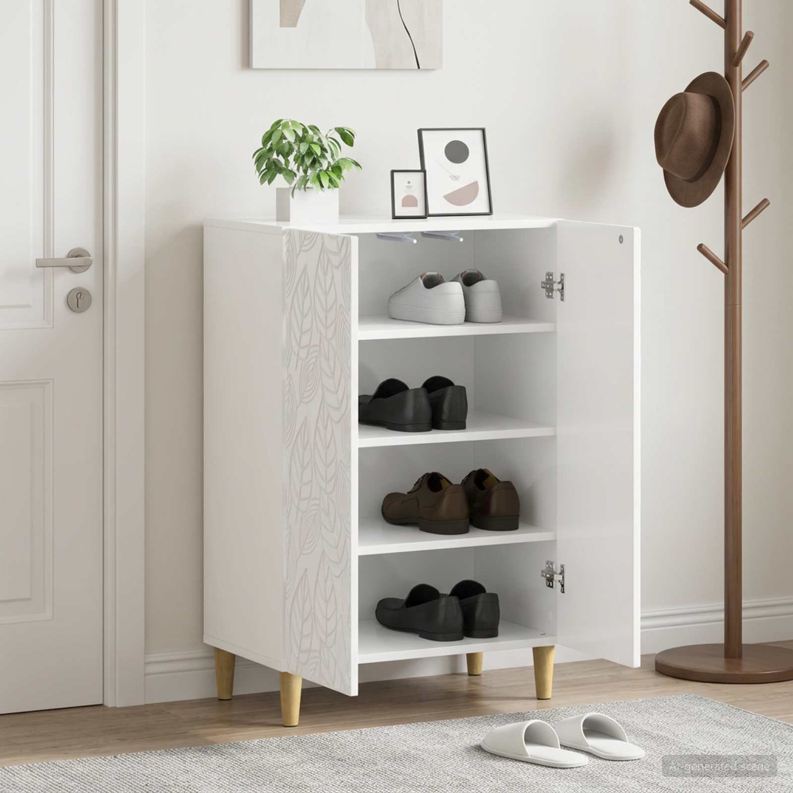 vidaXL Shoe Cabinet DELFT 59.5 x 39.5 x 90 cm Engineered Wood 1
