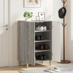 vidaXL Shoe Cabinet DELFT 59.5 x 39.5 x 90 cm Engineered Wood 1