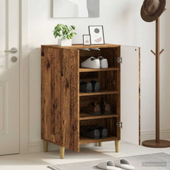 vidaXL Shoe Cabinet DELFT 59.5 x 39.5 x 90 cm Engineered Wood Old Wood 1