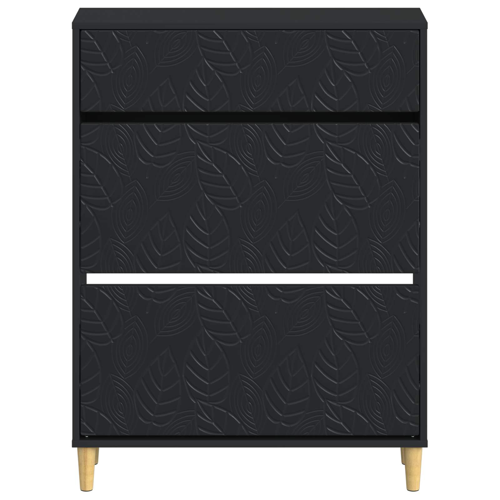 vidaXL Shoe Cabinet DELFT 78 x 24 x 103 cm Engineered Wood Black 4