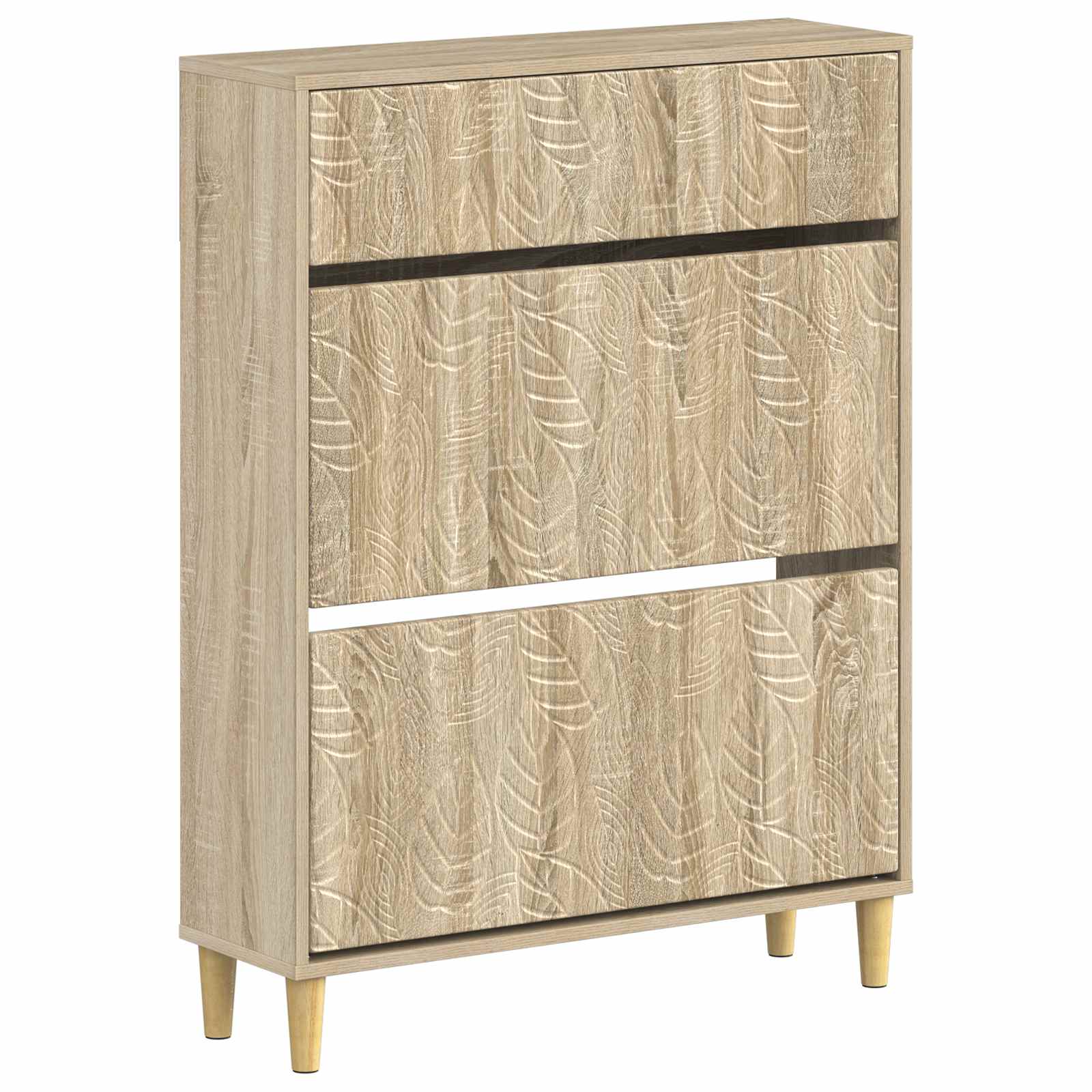 vidaXL Shoe Cabinet DELFT 78 x 24 x 103 cm Engineered Wood Sonoma Oak 2