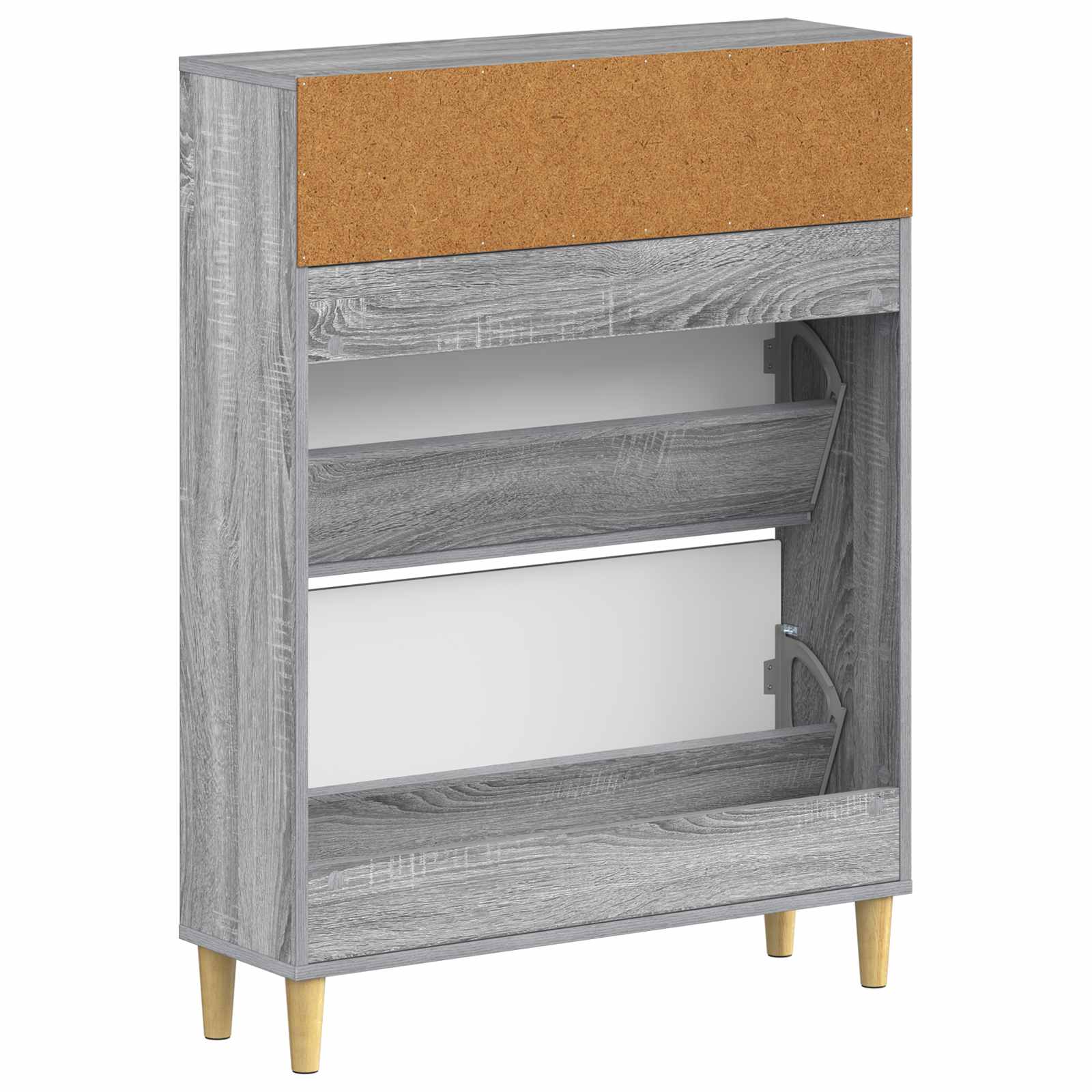 vidaXL Shoe Cabinet DELFT 78 x 24 x 103 cm Engineered Wood Grey Sonoma 6