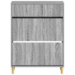 vidaXL Shoe Cabinet DELFT 78 x 24 x 103 cm Engineered Wood Grey Sonoma 4