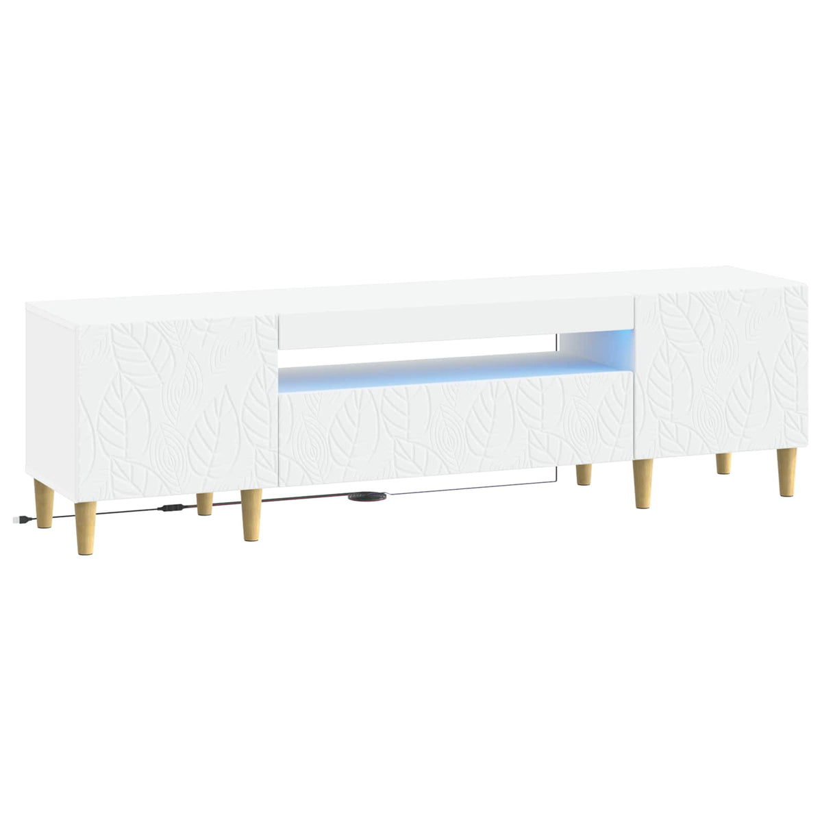 LED TV Cabinet DELFT 153 x 35 x 43 cm White