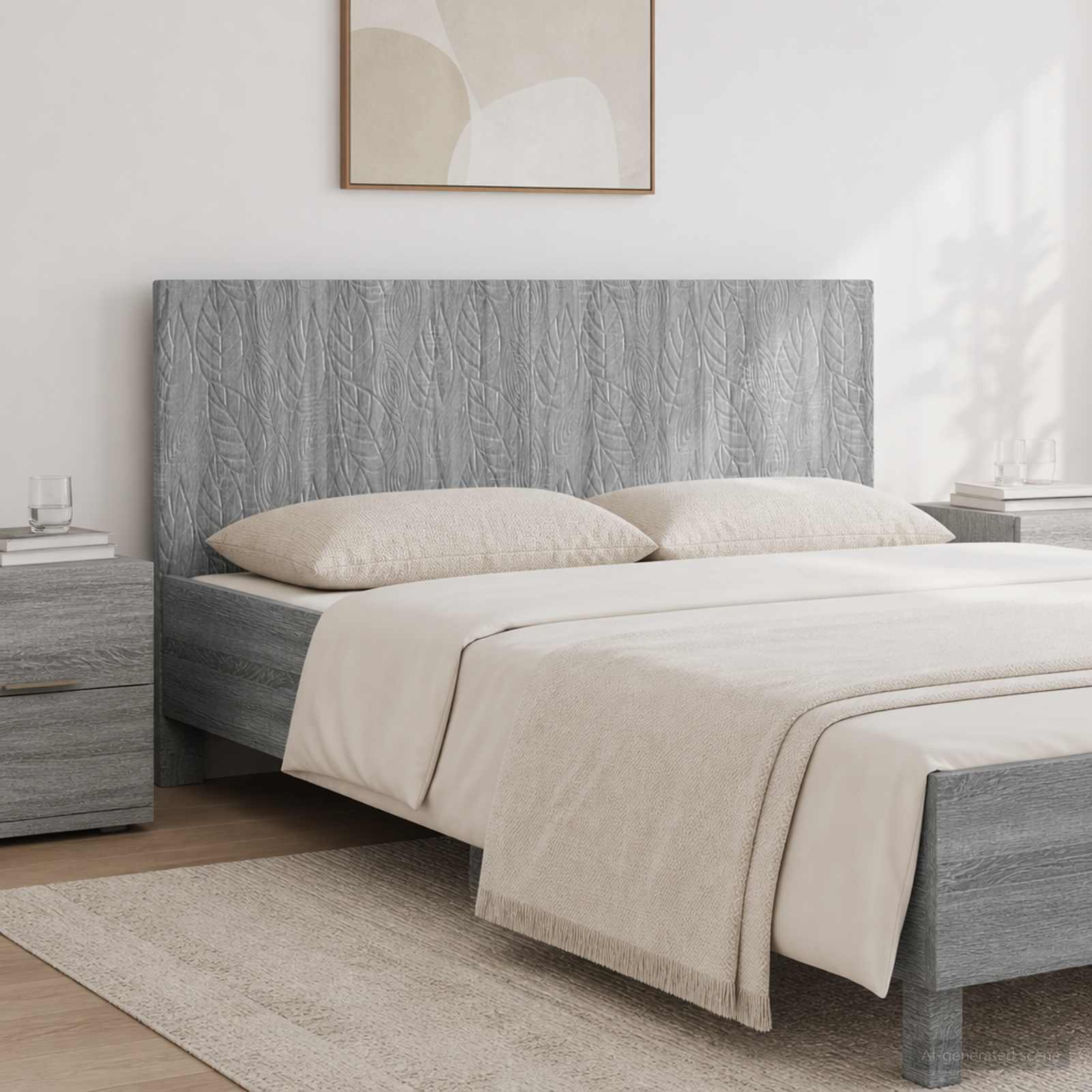 vidaXL Wall-Mounted Headboard DELFT Grey Sonoma Engineered Wood 1