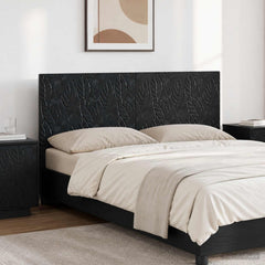 vidaXL Wall-Mounted Headboard DELFT Black Engineered Wood 1