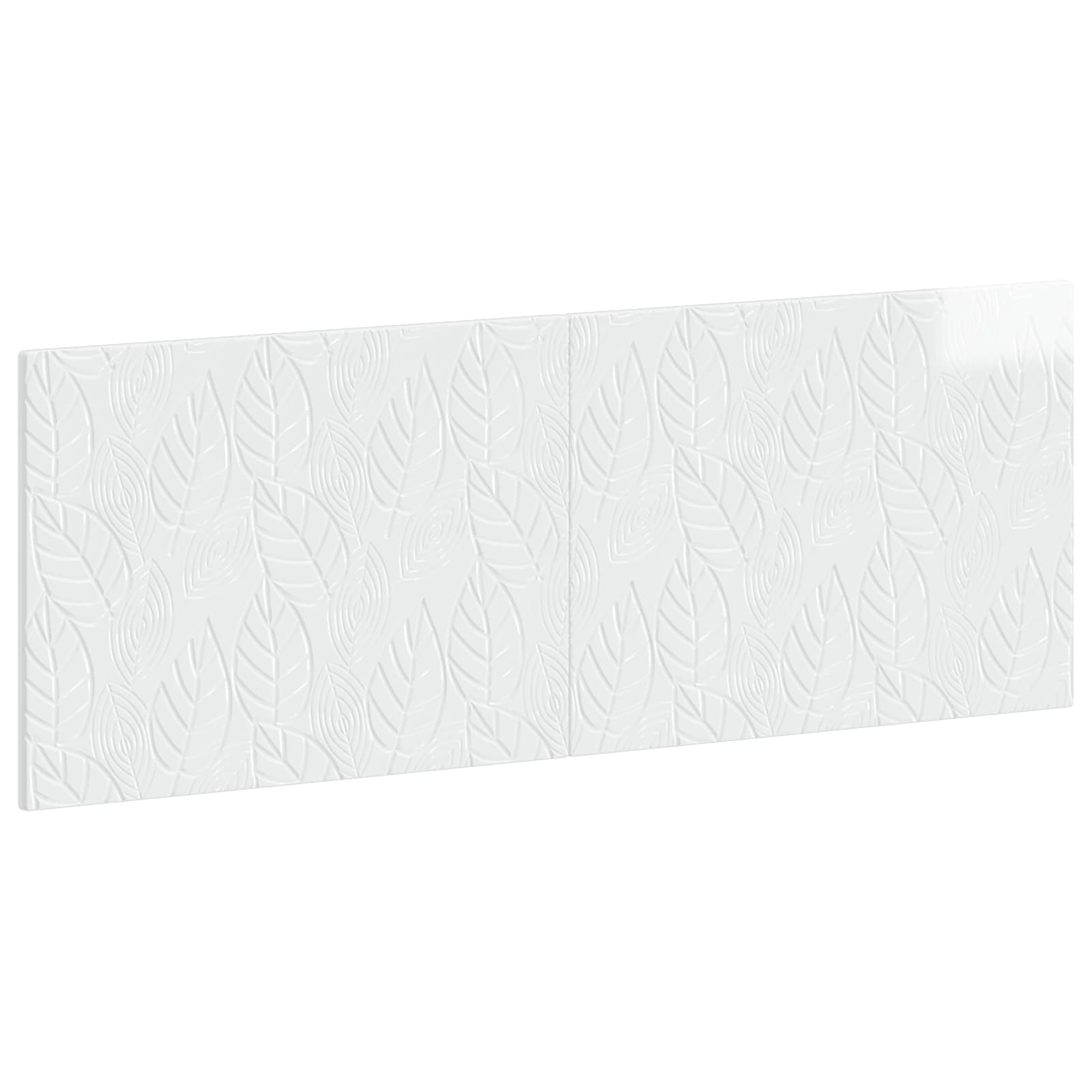 vidaXL Wall-Mounted Headboard DELFT High Gloss White Engineered Wood 2