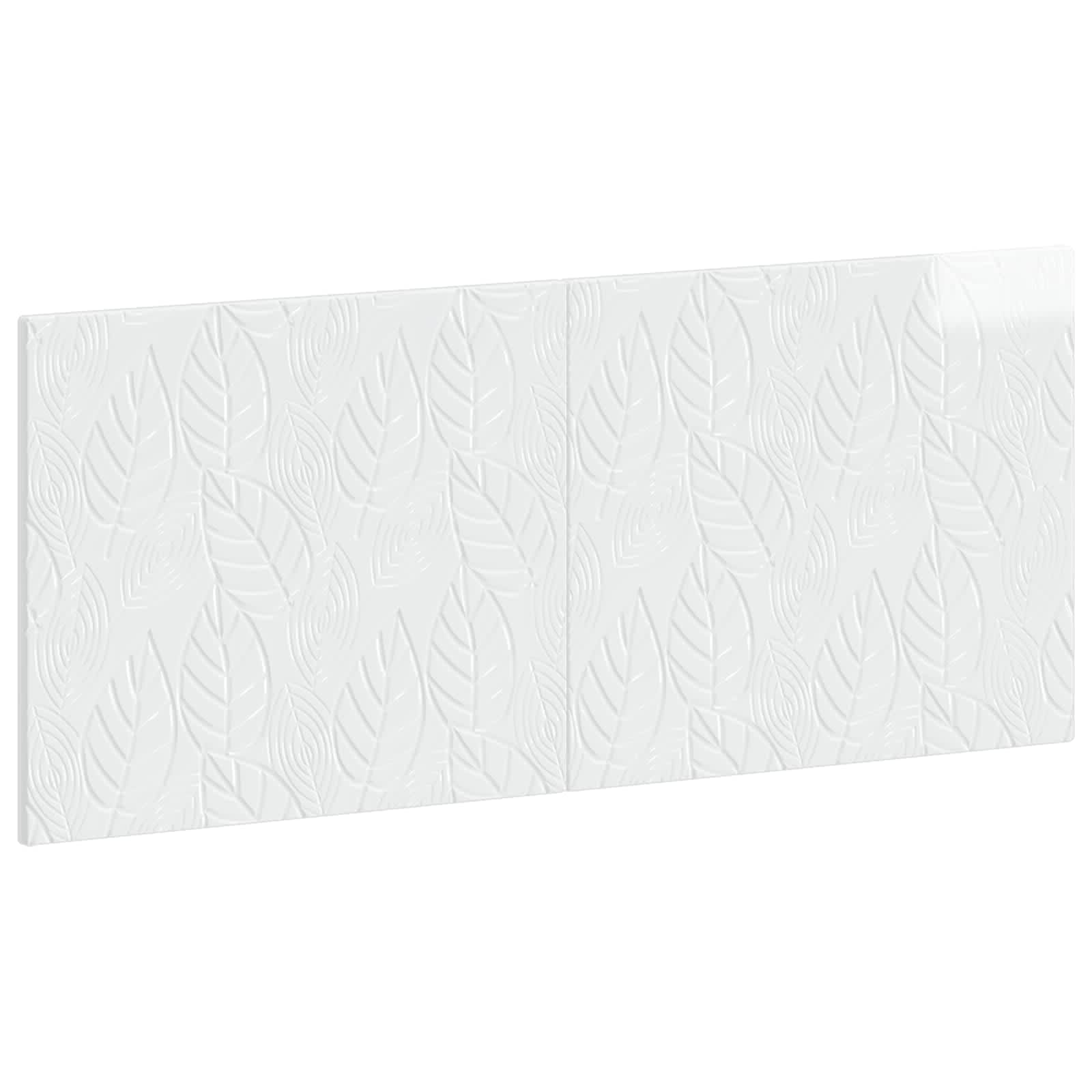 vidaXL Wall-Mounted Headboard DELFT High Gloss White Engineered Wood 2