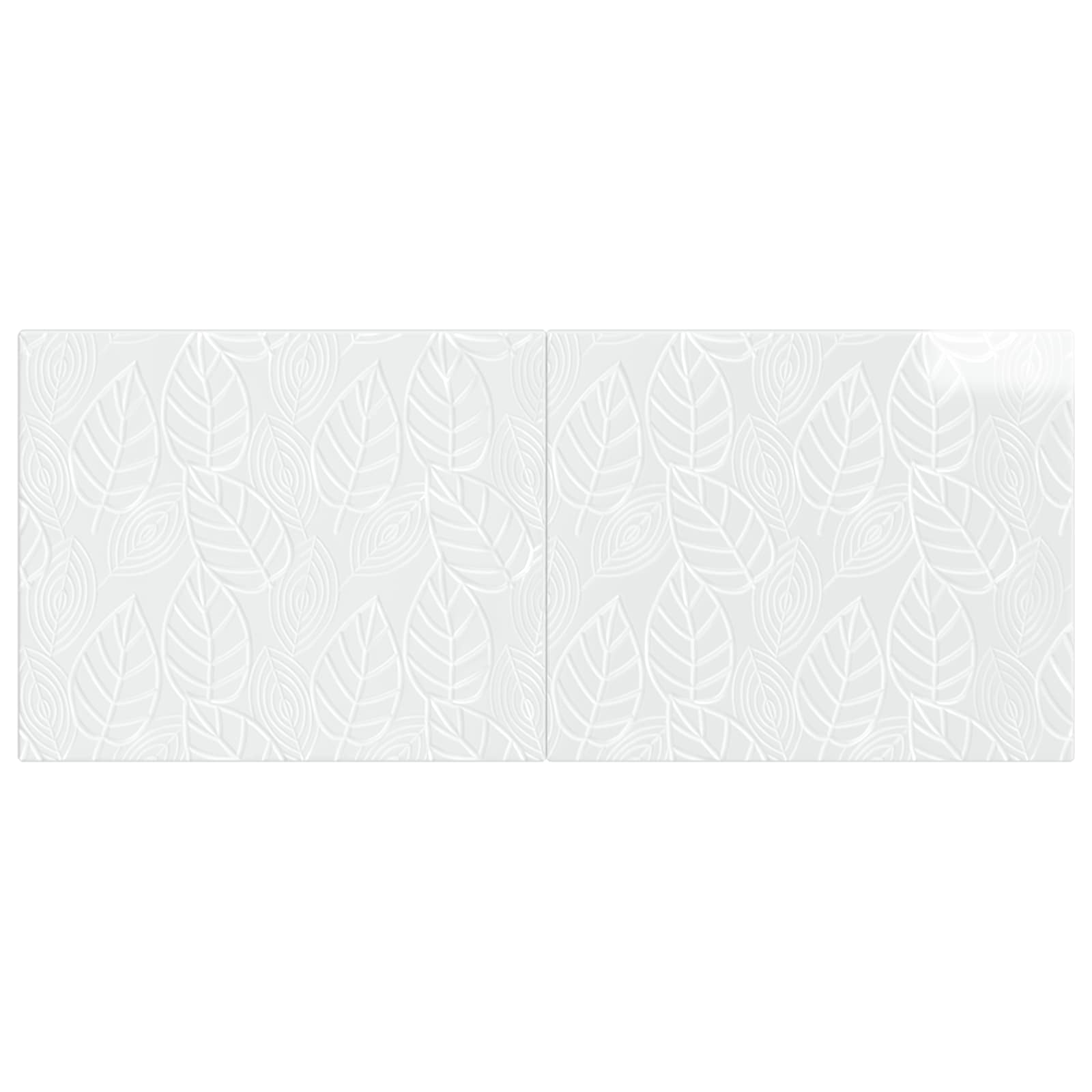 vidaXL Wall-Mounted Headboard DELFT High Gloss White Engineered Wood 3