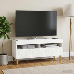 LED TV Cabinet Engineered Wood White