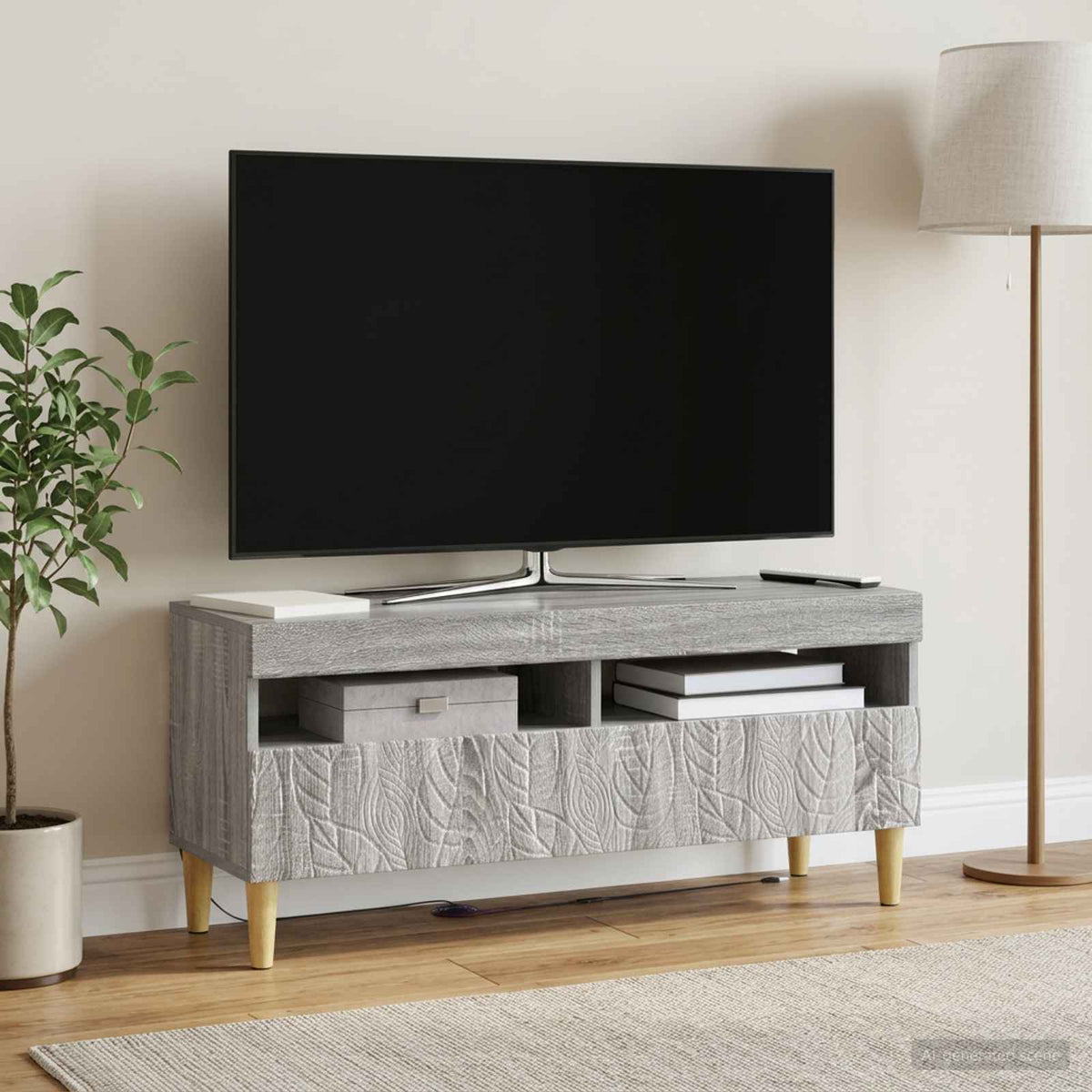 LED TV Cabinet Engineered Wood Grey sonoma