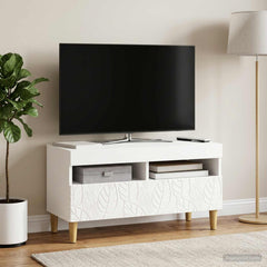 vidaXL LED TV Cabinet White Engineered Wood 4