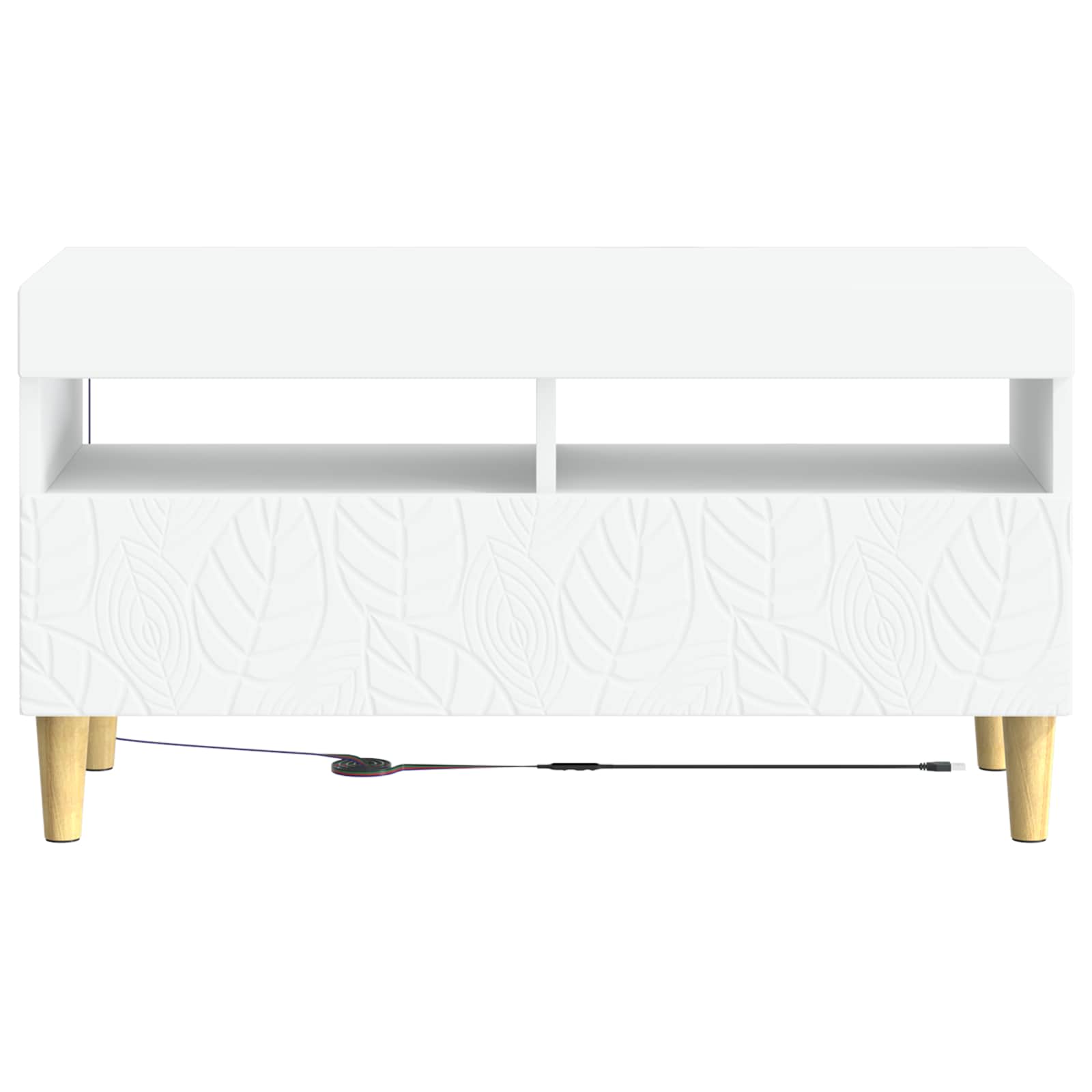 vidaXL LED TV Cabinet White Engineered Wood 6