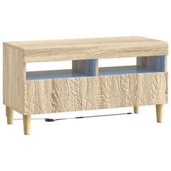 vidaXL LED TV Cabinet Sonoma Oak Engineered Wood 2
