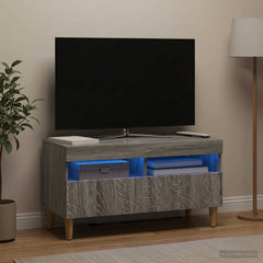 vidaXL LED TV Cabinet Grey Sonoma Engineered Wood 1
