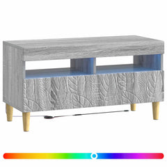 vidaXL LED TV Cabinet Grey Sonoma Engineered Wood 3
