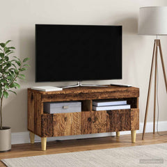 vidaXL LED TV Cabinet Old Wood Engineered Wood 1