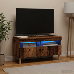 vidaXL LED TV Cabinet Old Wood Engineered Wood 4